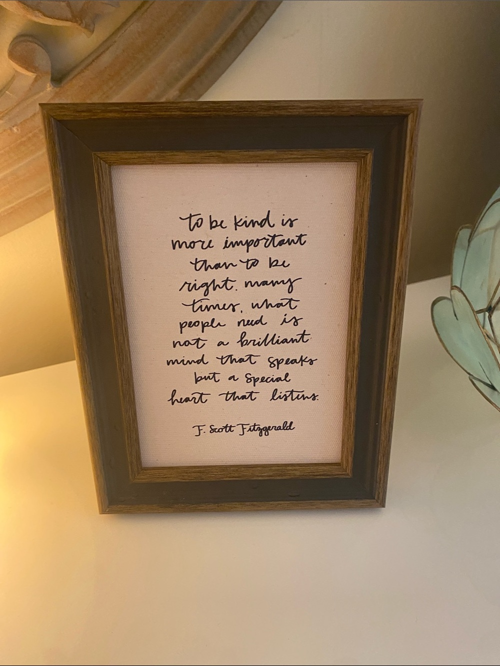Wood-Framed Inspirational Quote Wall Art - Neutral